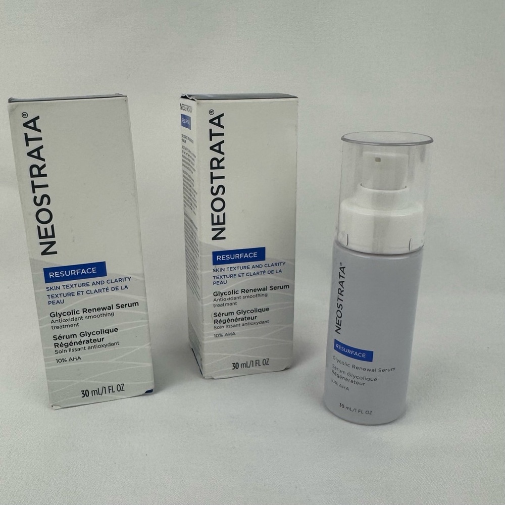 Lot of 2 NeoStrata Resurface Glycolic Renewal Serum 10% AHA 30ml / 1oz New